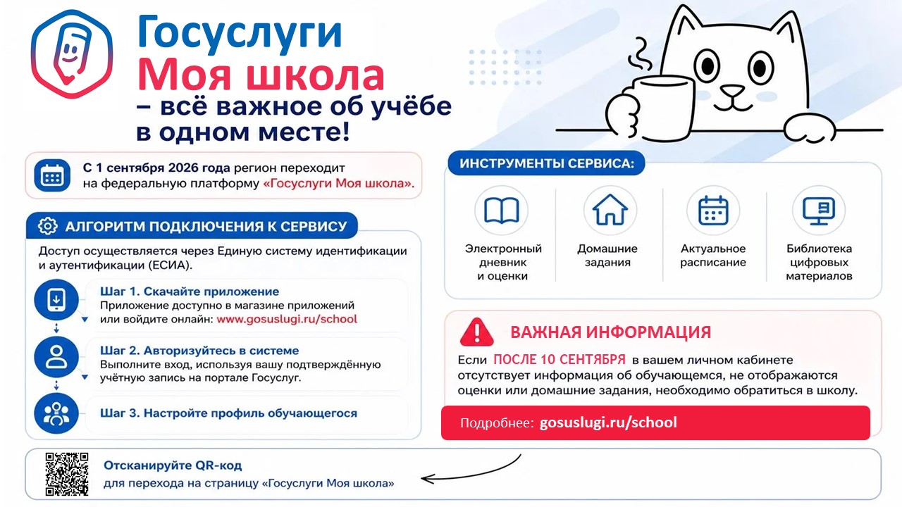Госуслуги «Моя школа» - все в одном месте!